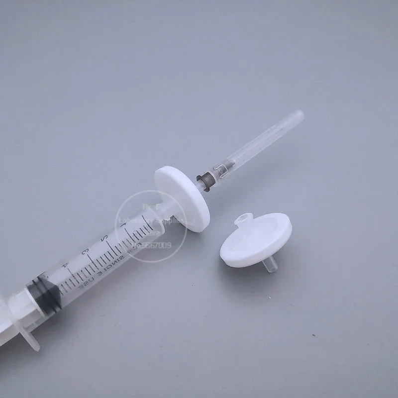 PES Polyethersulfone Needle Type Syringe Membrane Filter 10pcs Diameter 25mm 0.02&mu;m for Virus Filtration 20nm