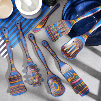 7Pcs Pakkawood Utensil Set 1