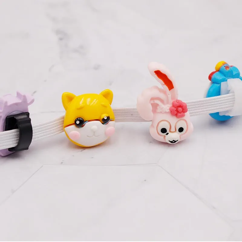 Coolstring Shoe Flowers For Shoelace Cute Pattern Forming Rabbit Canvas Accessories Lovely Fashion Girl Youth 4pcs/set Wholesale