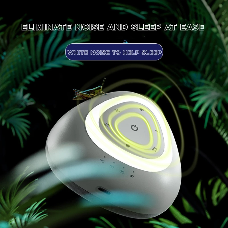 White Noise Sleeping Instrument Baby Sleep Pacifier Breathing Lamp