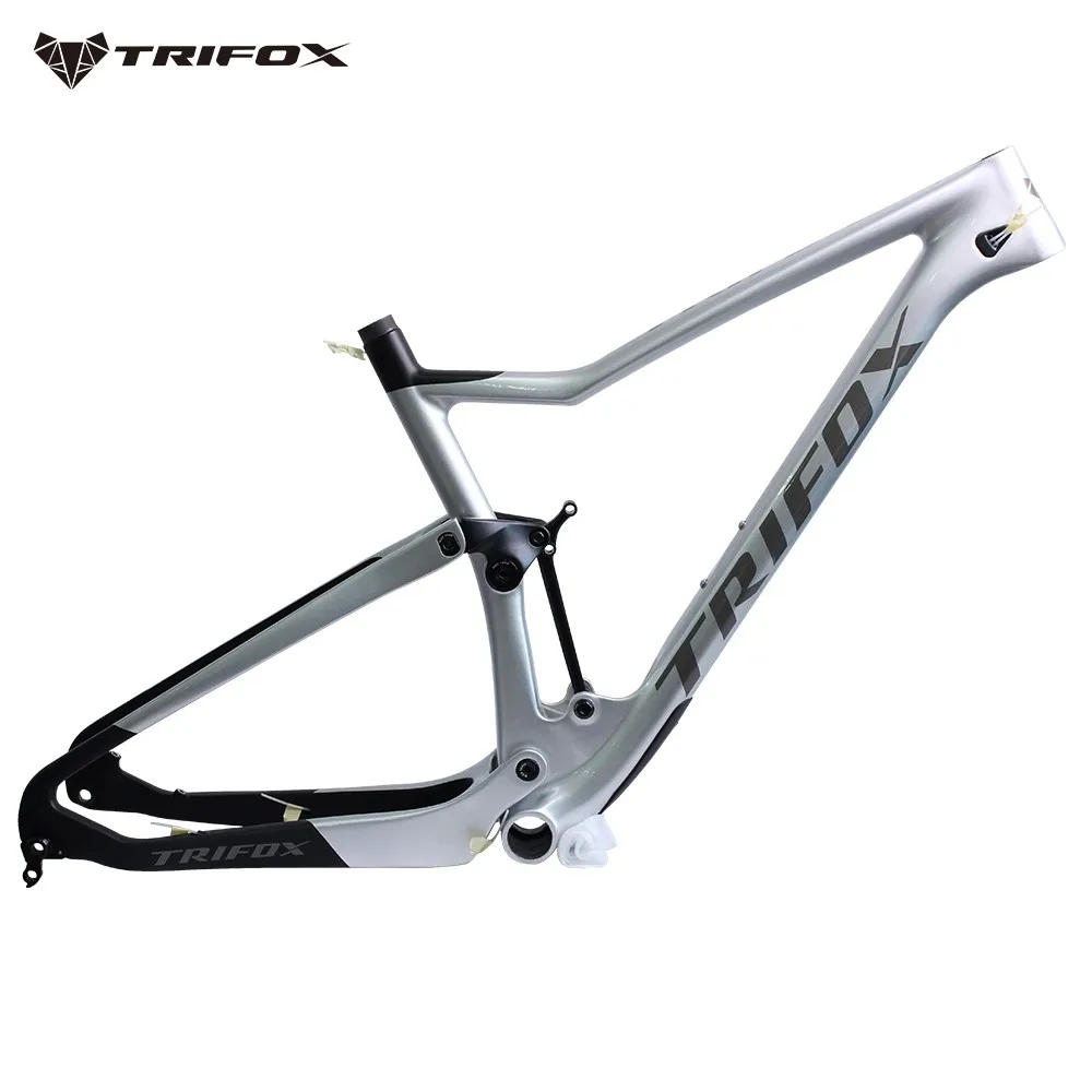 TRIFOX Bike 29er Full Suspension Carbon MTB Frame MFM100 Internal Cable Routing Thru Axle Disc Brake Glossy / Matte UD