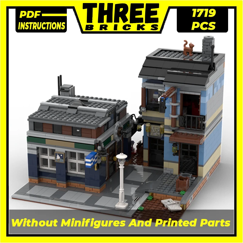 

Technical Moc Bricks Street View Model Highlander Distillery Modular Building Blocks Gifts Toys For Children DIY Sets Assembling