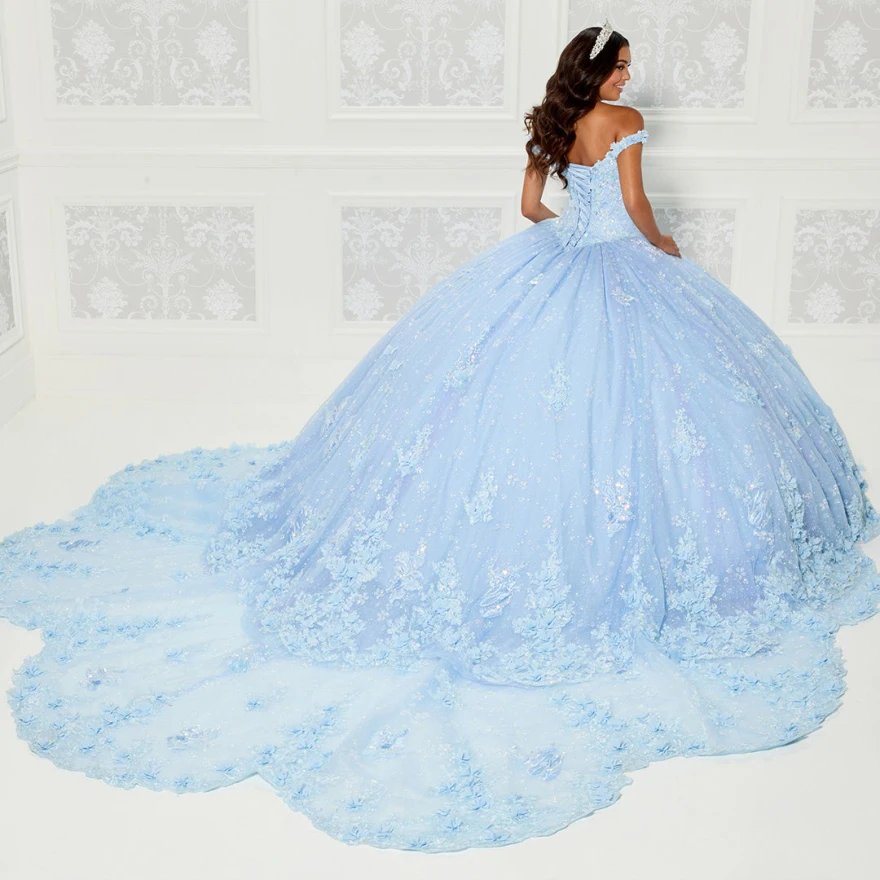 Lorencia Blue Quinceanera 巹   ø  ̽    ڸ Sweet 16 Vestidos De 15 Anos YQD561