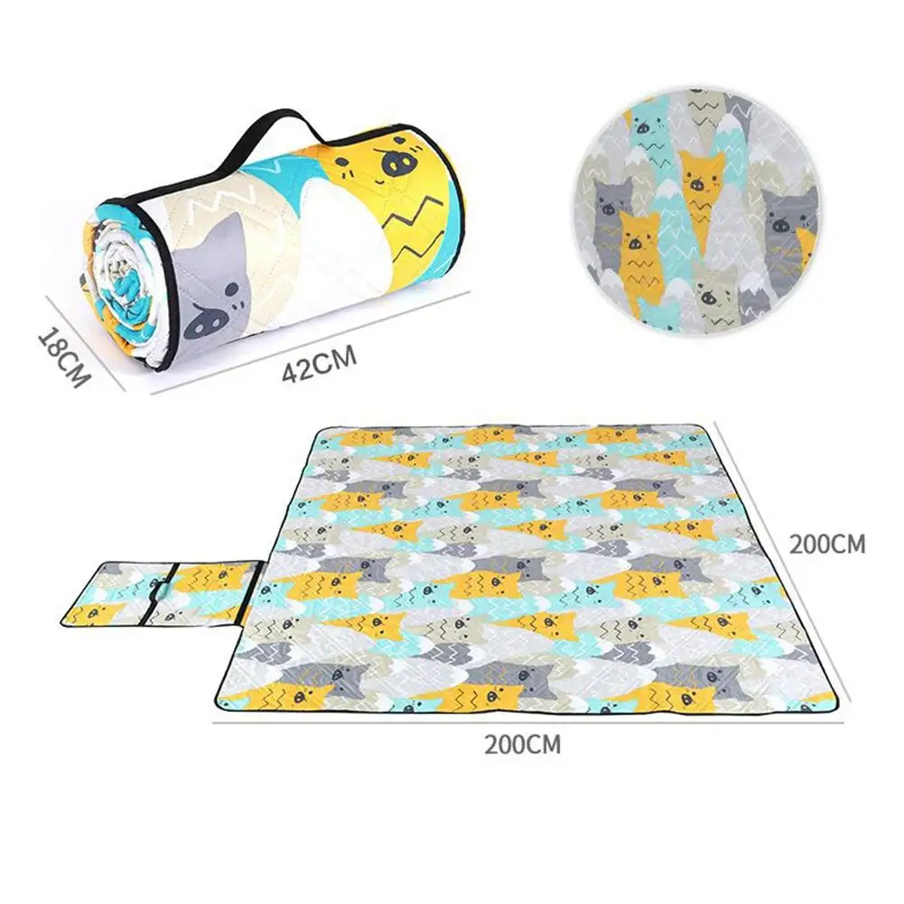 

Multifunctional Ultrasonic Picnic Mat Large Sandproof Beach Blanket Foldable Outdoor Blanket For Camping Grass Picnic Mat