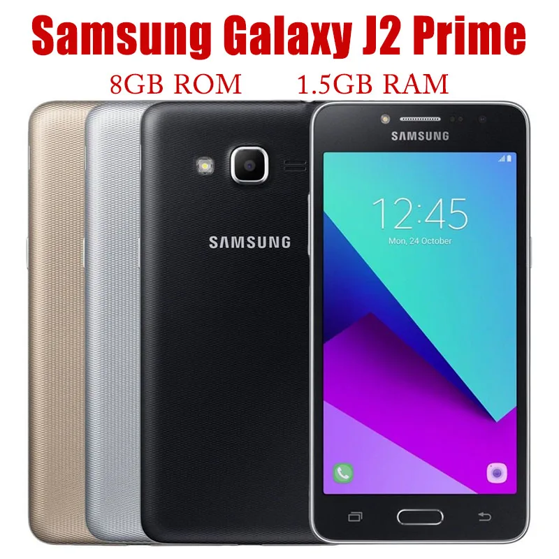 

Samsung Galaxy J2 Prime G532F Mobile Dual SIM 8GB ROM Smartphone 1.5GB RAM WiFi Original Unlocked Touch Screen Phone Cell Phone