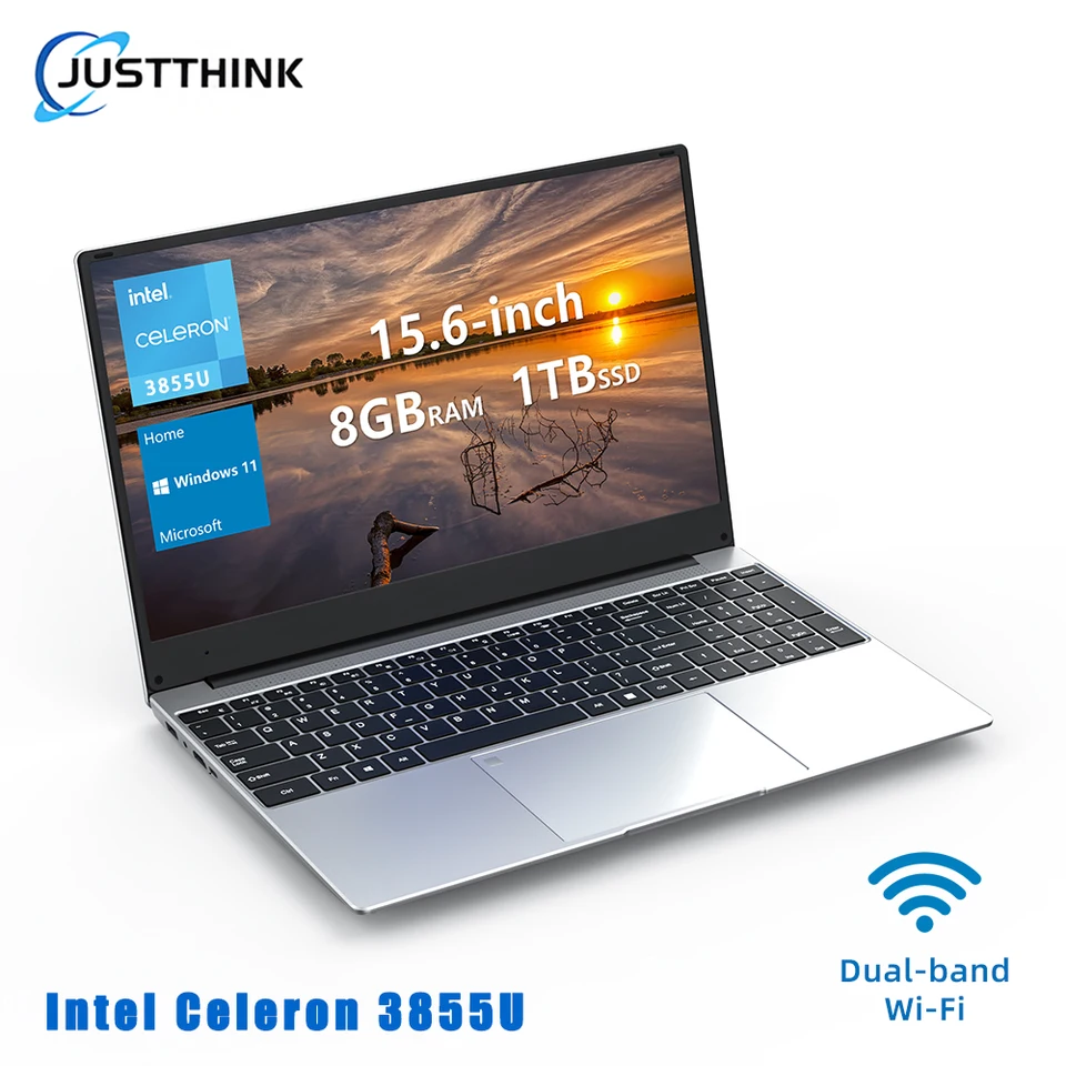 Intel Celeron 3855U Gaming Laptop DDR4 8GB RAM 512GB SSD IPS