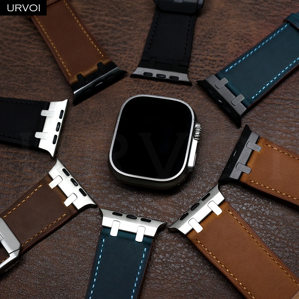 รูปสินค้า สายนาฬิกาหนังวินเทจ สำหรับ Apple Watch หลายรุ่น