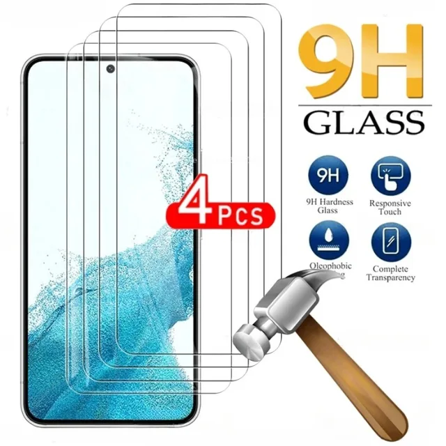 Film de protection d'écran en verre pour Samsung Galaxy, couverture complète, Guatemala, S24, S22, S21, S20, FE Plus, 5G, Sansung S22 +, 4 pièces 1