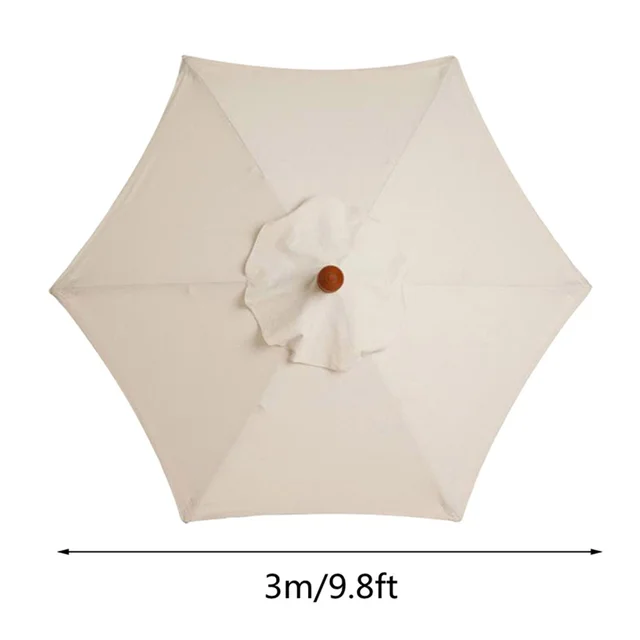Uv Protection Parasol Sunshade Esernyő Burkolat 3 Méter Kerti Borító Vízálló Tengerparti Lombkorona Csere 6 Bordák - Image 4