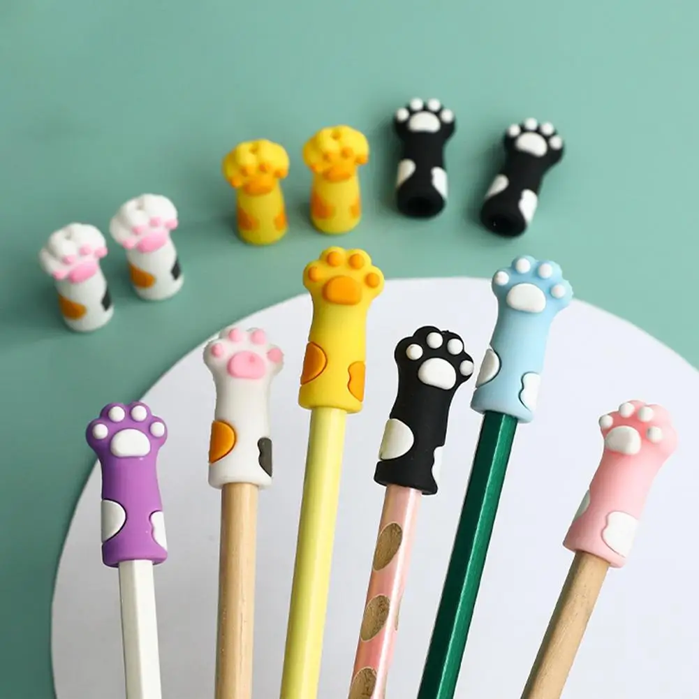 Description Picture 6 of item6/12pcs Cat Claw Knitted Stopper Needle Stoppers For Beginners Knitting Craft Silicone Needles Point Protector Sewing Acces V9S3