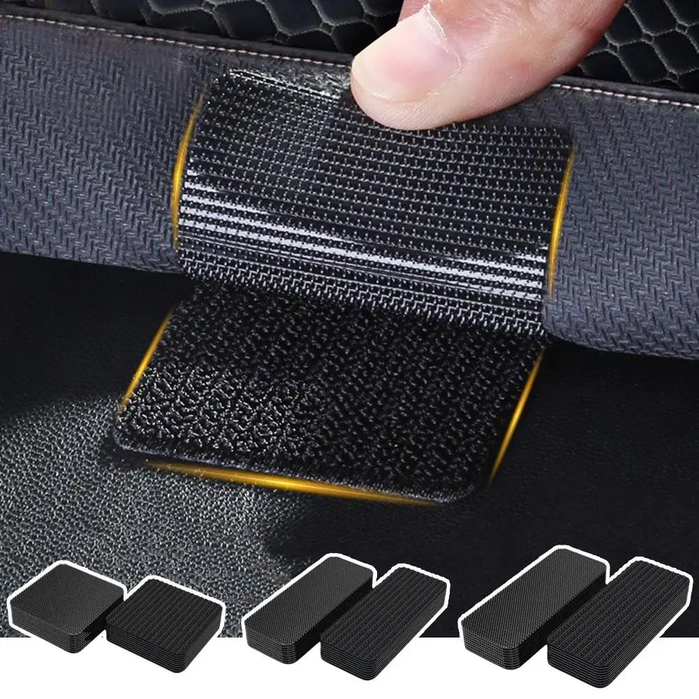 

1 Pair Carpet Fixing Stickers Double Faced High Adhesive Home Carpet Anti Car Mats Patches Floor Tapes Foot Fixed Y9V7