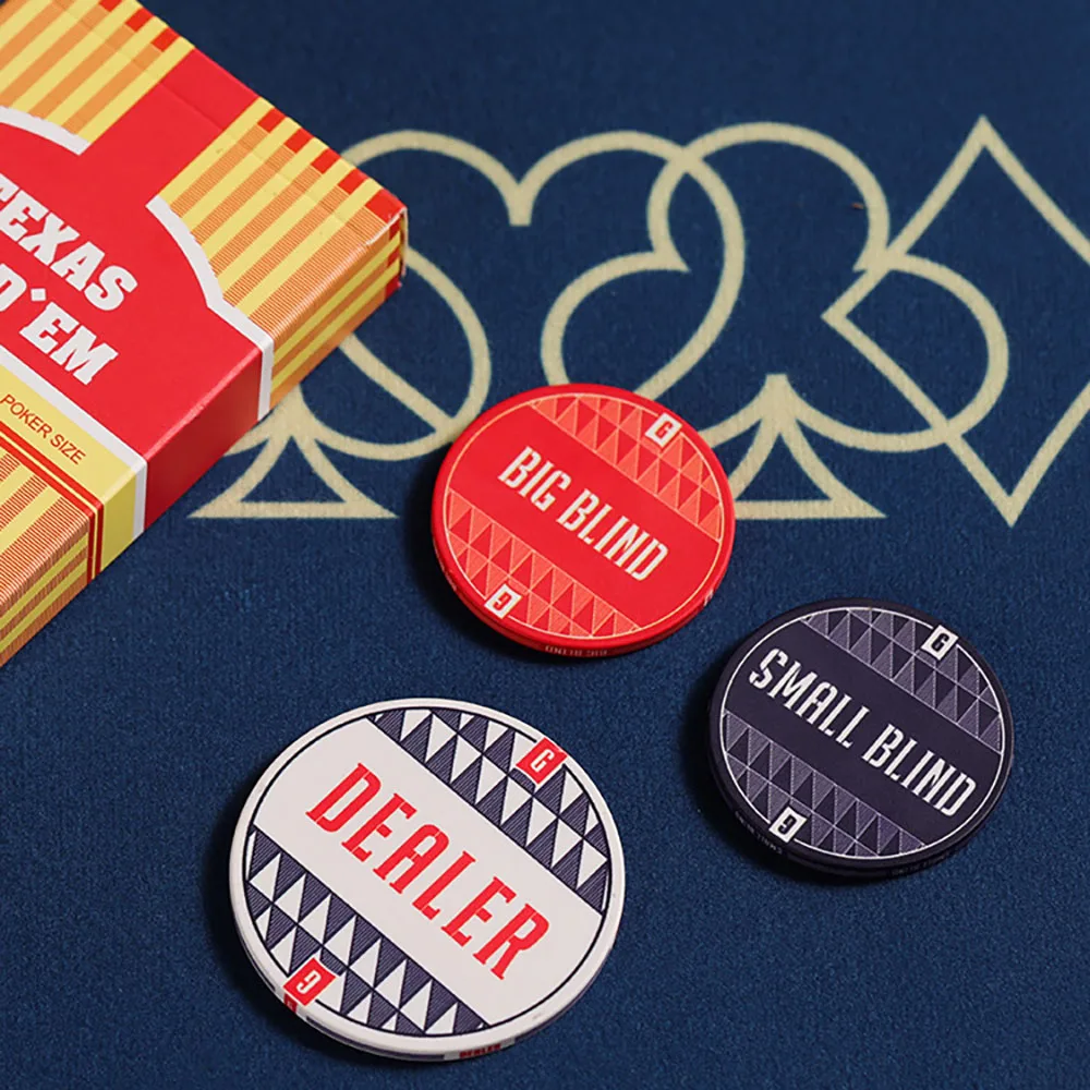 Poker Chips Poker Dealer Button Ceramic Chip Poker Card Presser Big Blind Small Blind Button