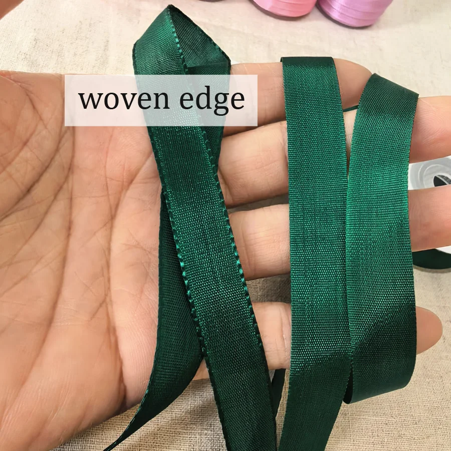 100% 레이온 리본 13mm 부드러운 유연한 리본 블루 그린 옐로우 브라운 퍼플 라벤더 레드 그레이 블랙 화이트 컬러 자수 재봉