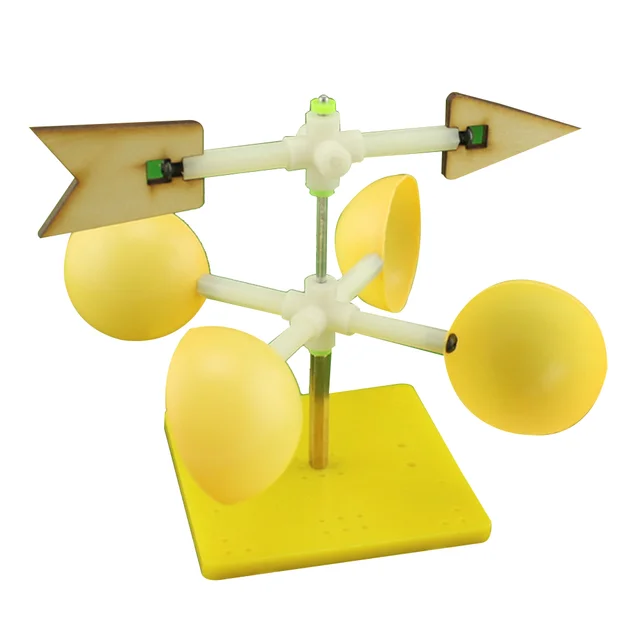 Időjárási Szél Lapátú Gyerekek Tudományos Játék Kittoys Állomás Vanes Diy Összeszerelés Weathervane Model Windmillindicatortools - Image 3