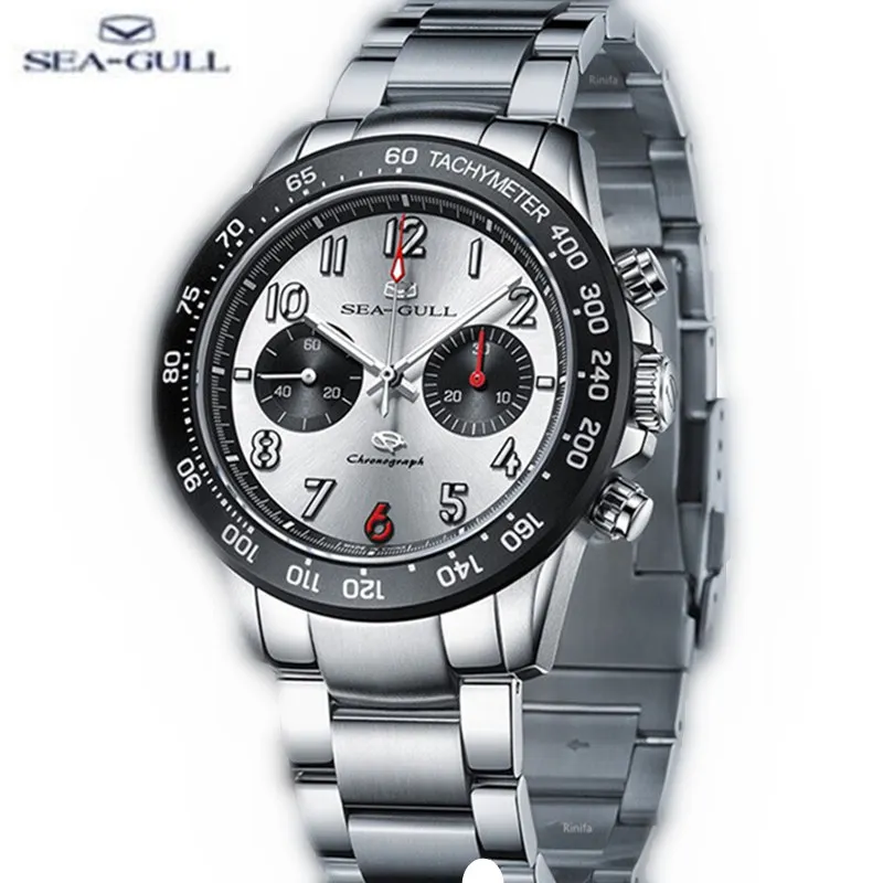 

Seagull Original Mechanical Stop Watch for Men Air force Pilot Chronograph Hand Wind Sapphire Wristwatch Waterproof Business
