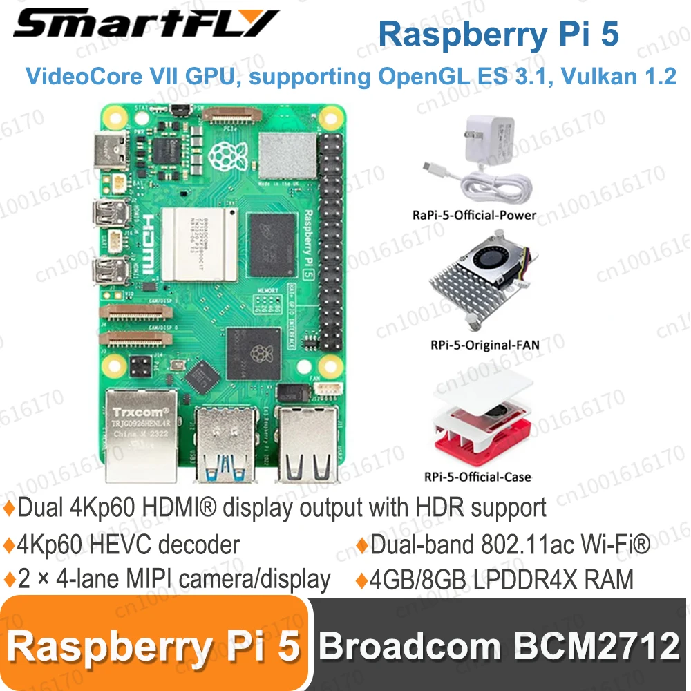 Raspberry-Pi-5-Official-Original-Model-Pi5-4GB-8GB-RAM-Option-Broadcom ...