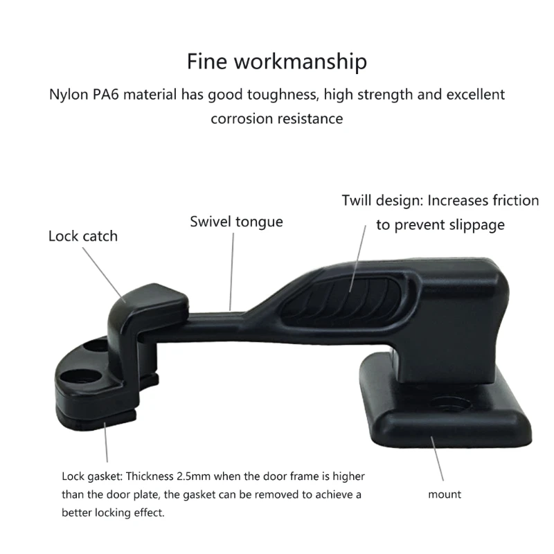 Auto Gepäck Tür Fang Fach Clips Kunststoff Tür Fang Riegel Halter Clip – Detail 10