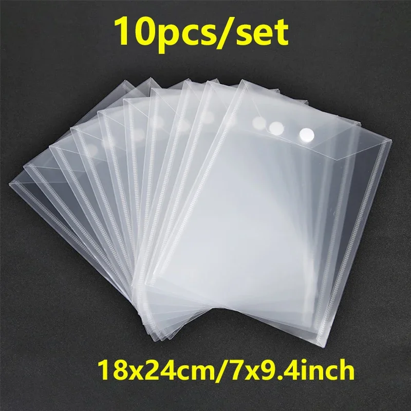 Hagsnec 20 sacchetti trasparenti per timbri e fustelle, richiudibili tasca per buste per scrapbooking, carte di carta fai da te
