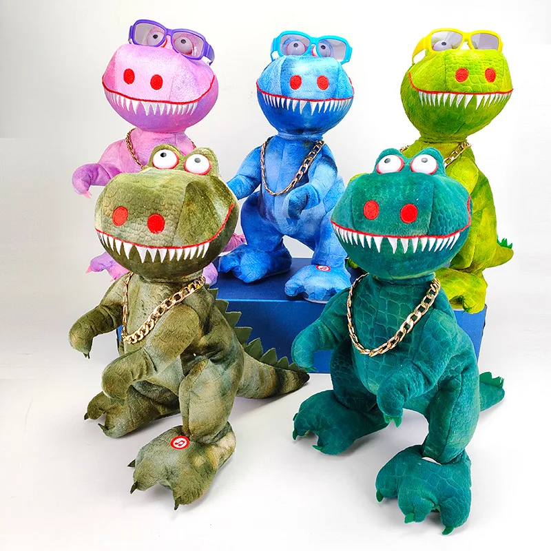 High Quality Creative Electric Plush Toys Dinosaur Singing Dancing Learning To Speak Swinging Tyrannosaurus Children's Gifts