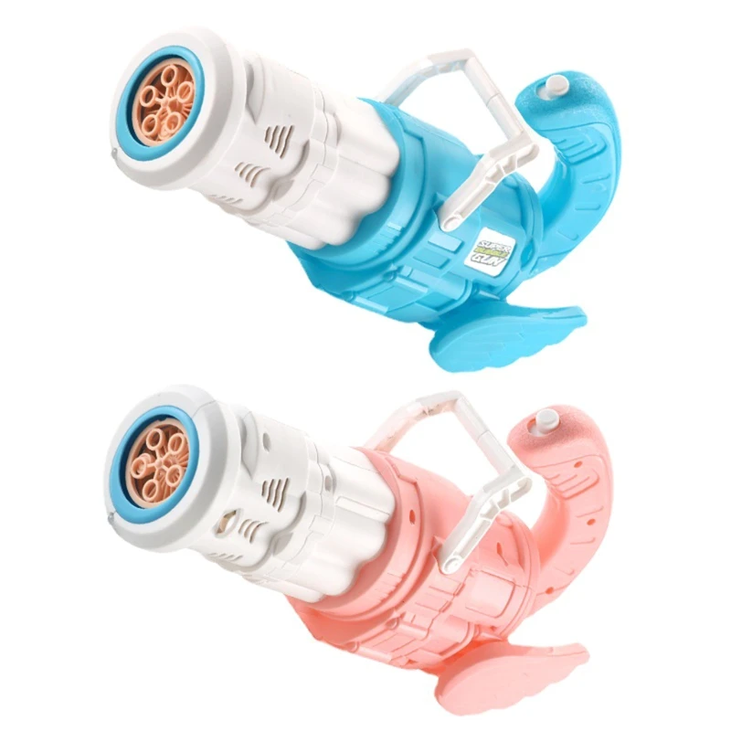 

Electric Bubble Maker Gatling Bubble Toy with Upgrade 5-Hole Blower Swimming Pool Outdoor Girls Summer Toy Gift Blue/Pin