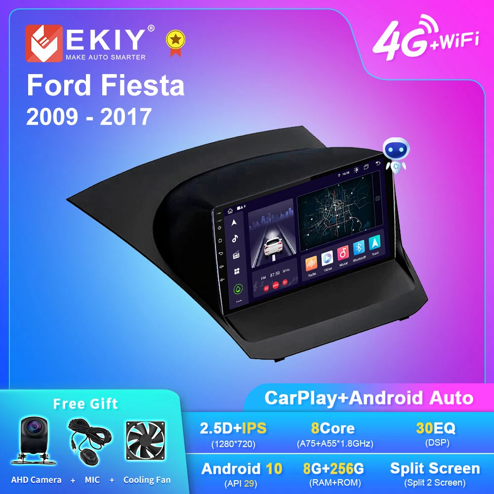 

EKIY X7 Android Car Radio For Ford Fiesta 2009 - 2017 Navigation GPS 1280*720 DSP Carplay Multimedia Video Player Auto Stereo