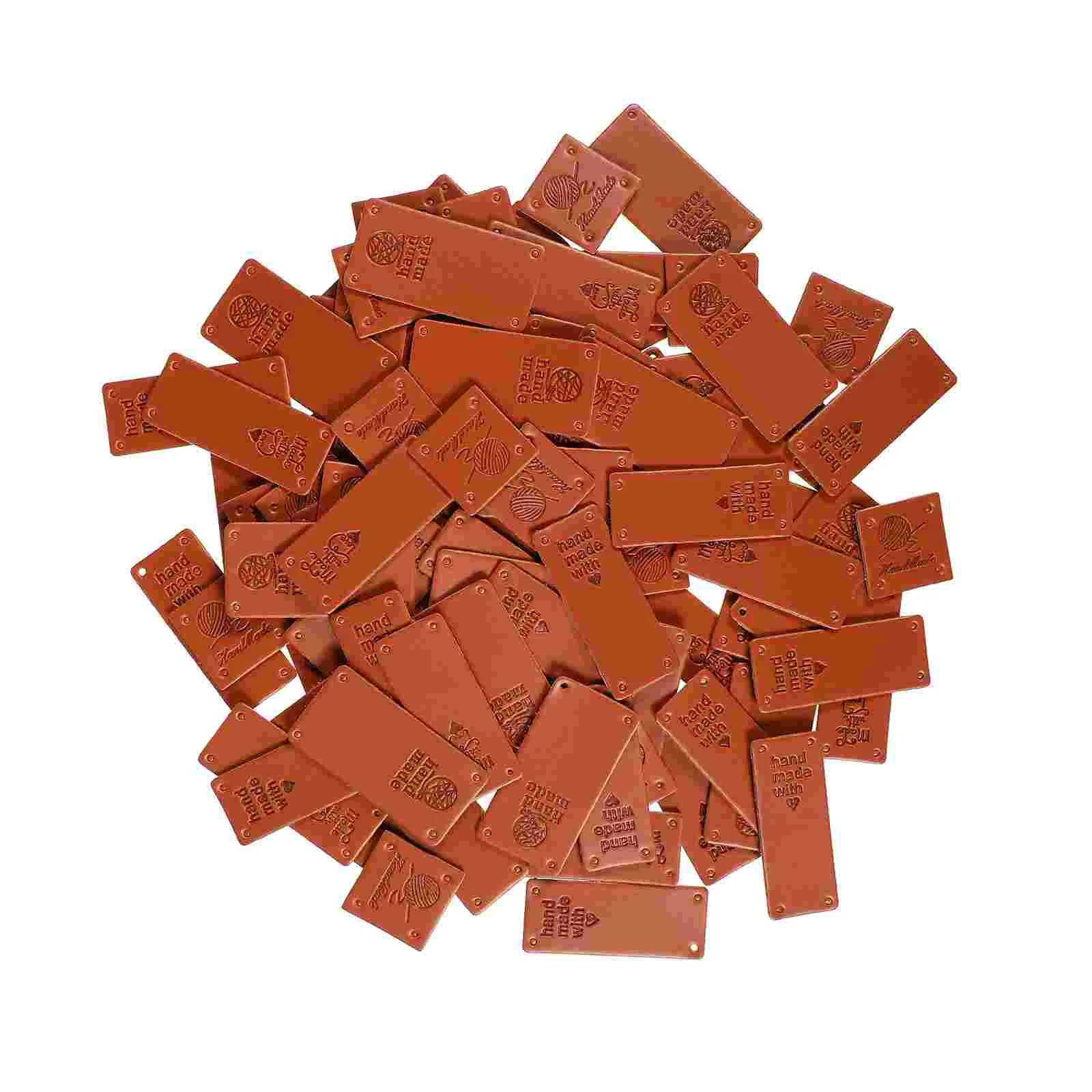 

80 Pcs Crafting Supplies Handmade Label Tags for Crochet Items Pu Accessories