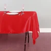 Red Rectangle Satin Tablecloth, Wedding Table Cloth, for Christmas, Baby Shower, Birthday Events, Banquet Decor, Home Dining 3