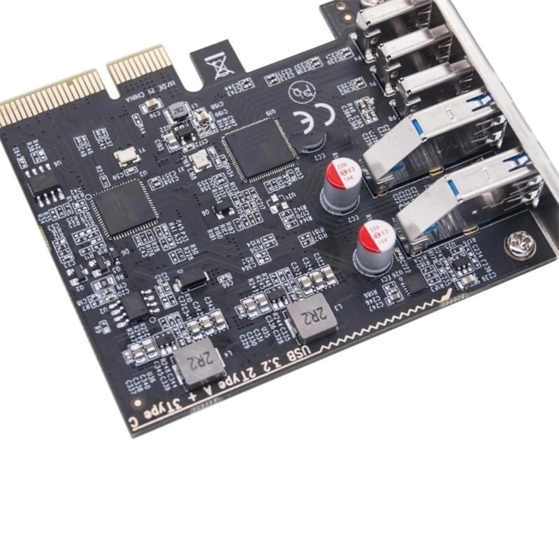 Q5WA 10Gbps USB Expansion Card for Desktop Use with Type A and Type C PCIE 4X Card