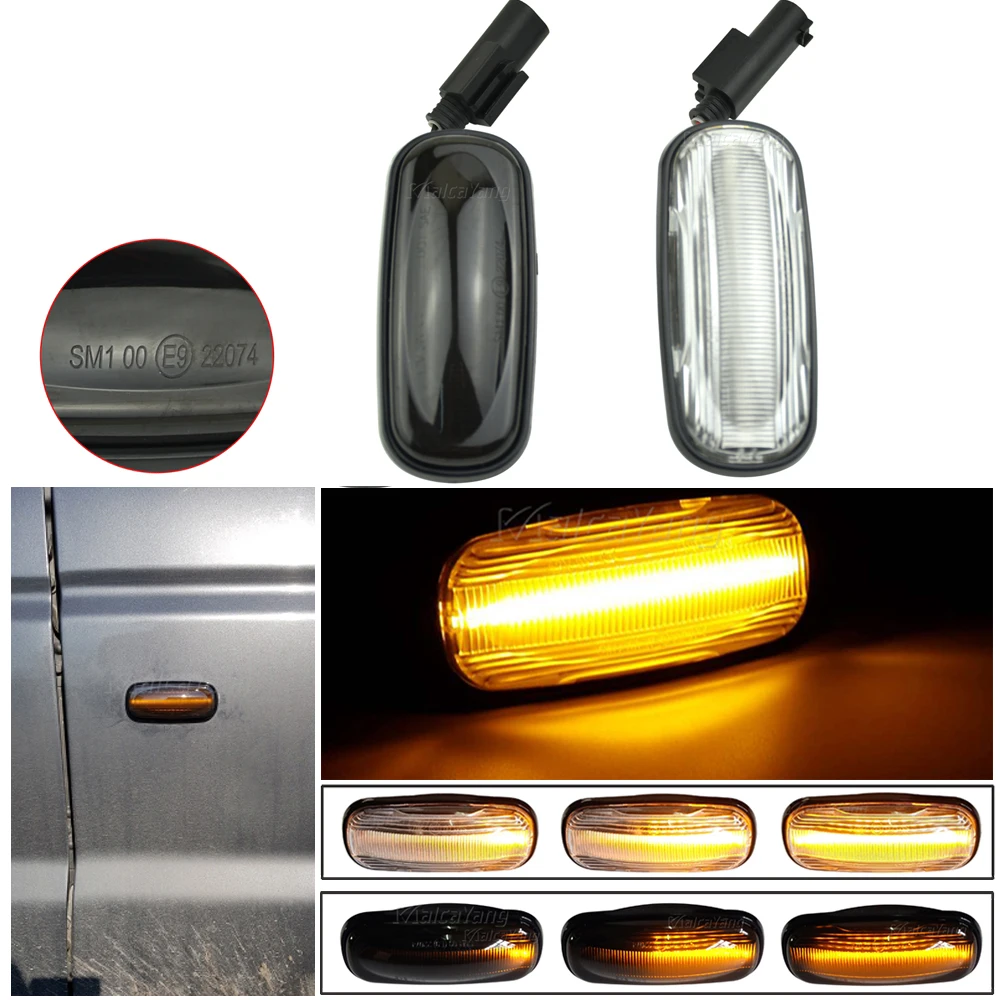 

LED Side Marker Lights Repeater Indicator Turn Signal Lamp For Land Rover Discovery 2 1999-2004 Defender Freelander 1 2002-2005
