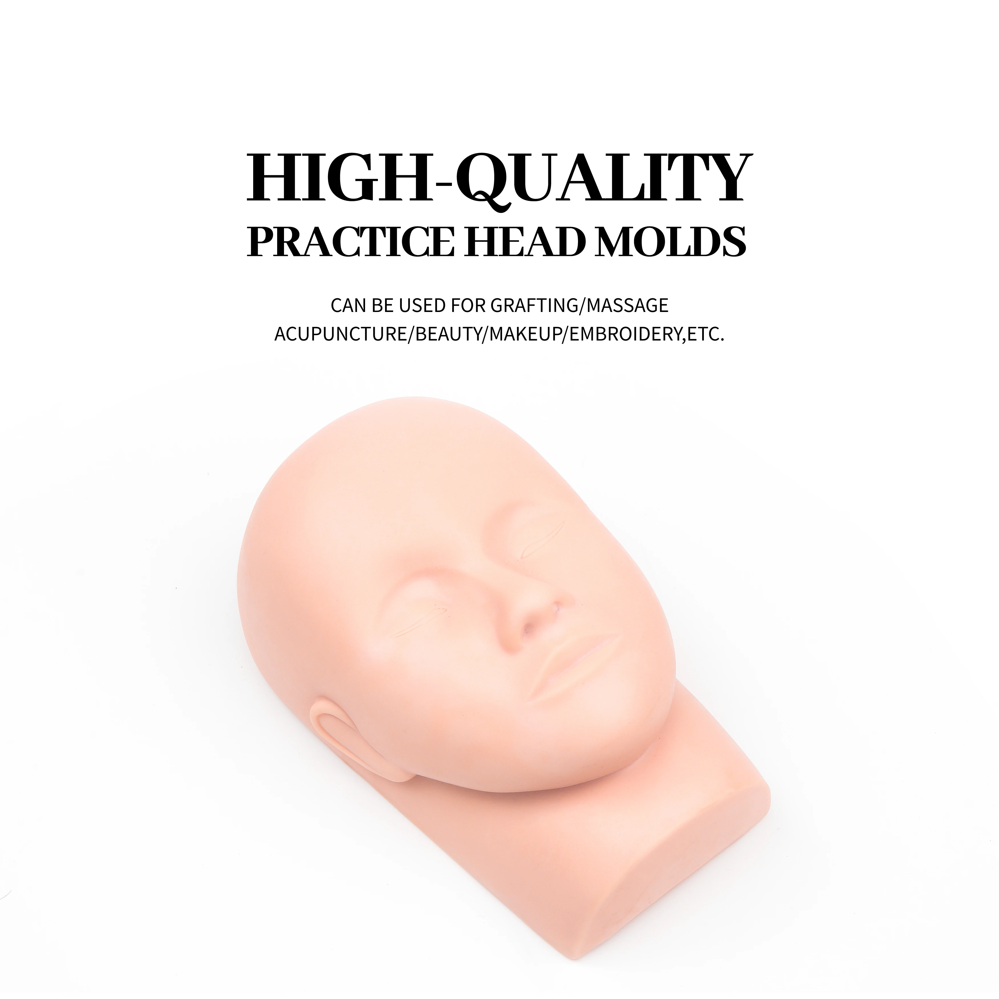 Makeup tools Eye makeup tools Eyelash extension Fake Head Mould Mannequin Head Training Makeup Model Rubber Eye Facial Eyelash Eyelash Extension Makeup Practice Heads