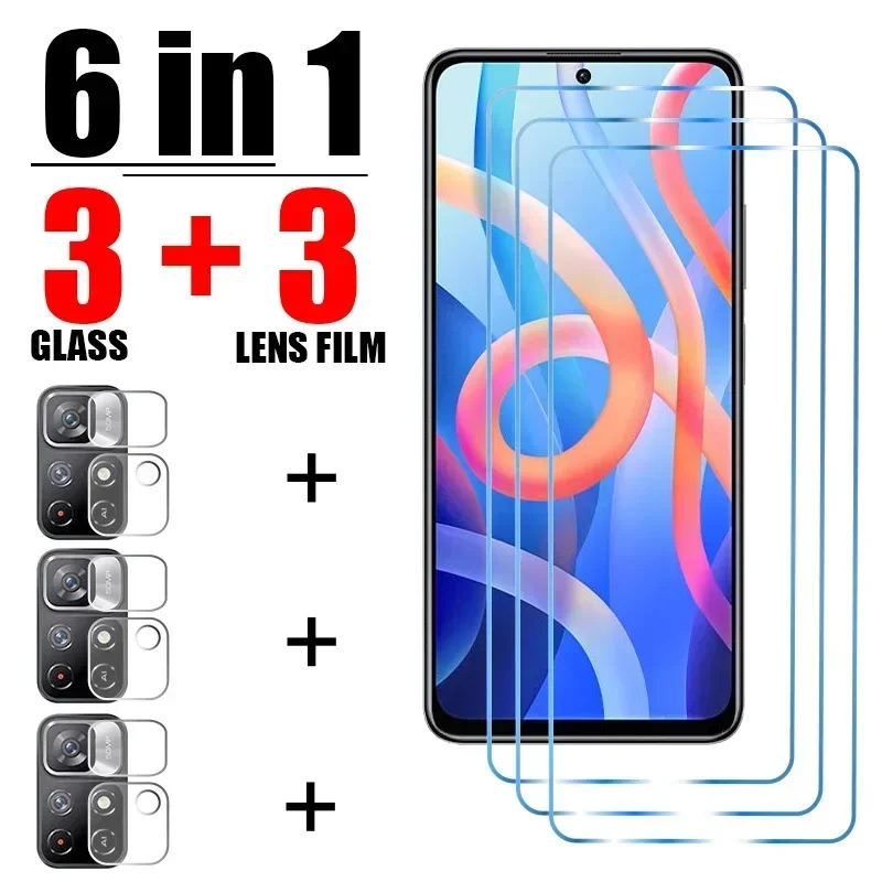 

Закаленное стекло 6 в 1 для Redmi Note 12 11 10 9 8 Pro Plus 5G 8T 9T, пленка для объектива камеры Redmi 10 10C 9C 9A 8 Note 9S 10S 11S