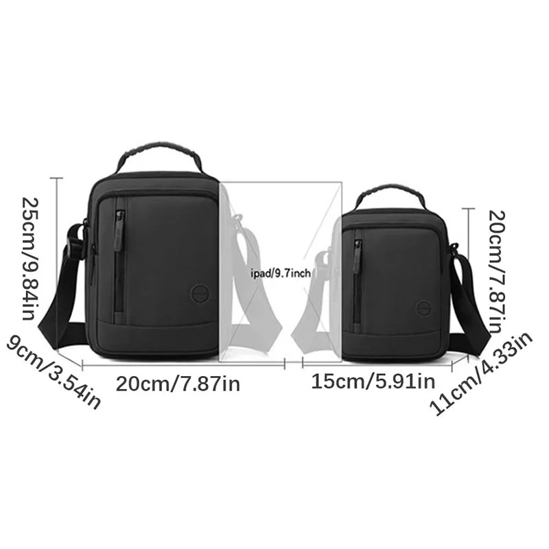 HTVIL Luxury Designer Men Nylon Waterproof Fashion Shoulder Bag High Quality Travel Anti-Theft Crossbody Pack European American