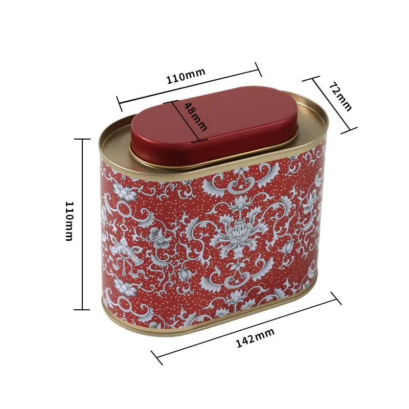 Tea Airtight Container Universal Round Tinplate Storage Tank Seal Food Empty Can Tea Tin Box