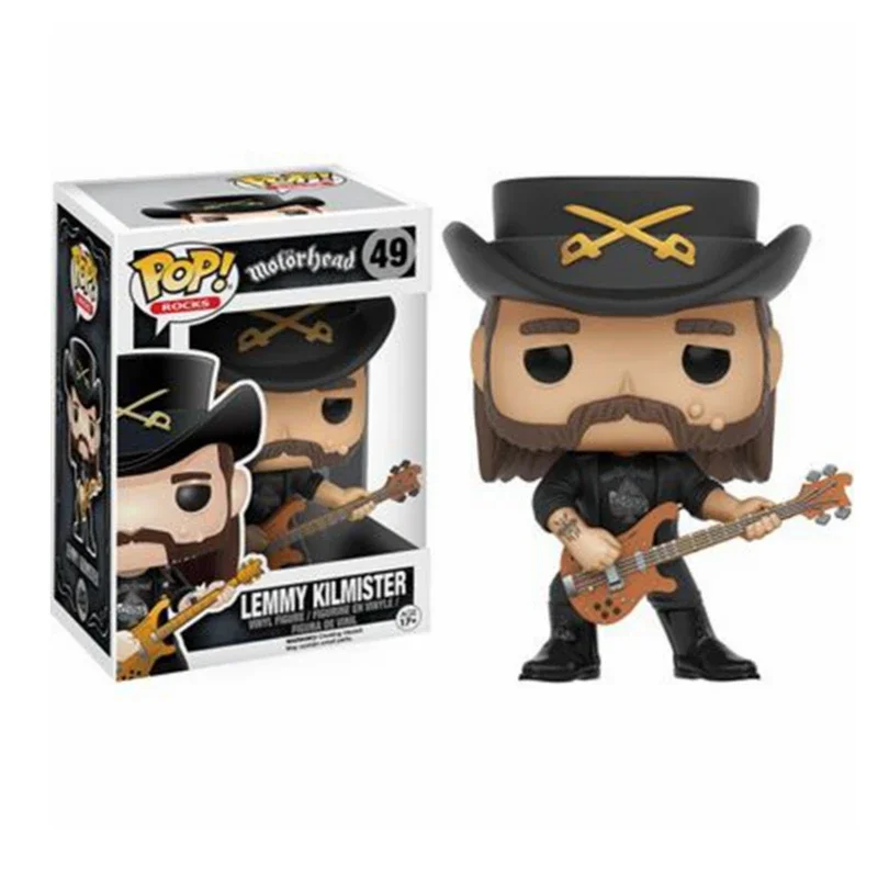 thumbnail image 5 of FUNKO POP Rock Motorhead Gold Lemmy Kilmister 49# Figuras de vinilo de PVC Colección exclusiva de HOT TOPIC Modelo de juguetes para niños, 5 of 5