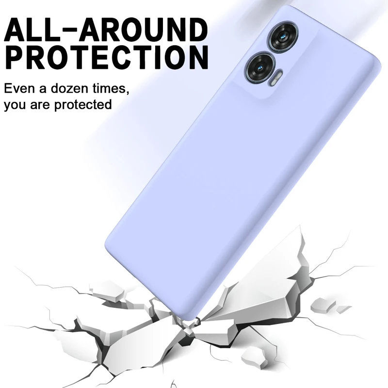 Durable Solid Color Liquid Silicone Anti-Fall Back Cover with Lanyard