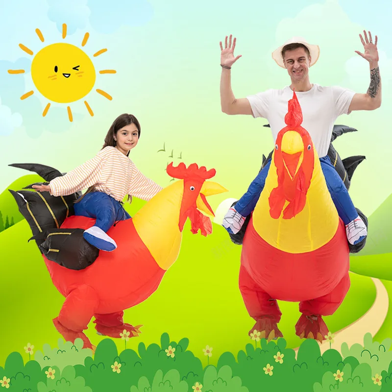 

Inflatable Costume Adult Rooster Ride On Chicken Costume,Halloween Costumes Blow up Costumes