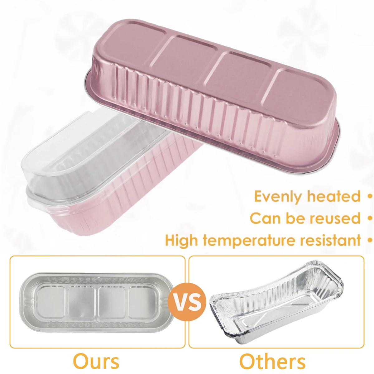 50-Piece Set of Reusable Mini Loaf Baking Kits with Lids and Spoons - 6.8oz Aluminum Foil Rectangular Pans