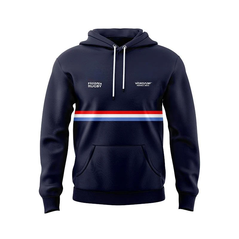 France Home Away Rugby Jersey Domicile white Rugby Hoodie Jersey (name and number )