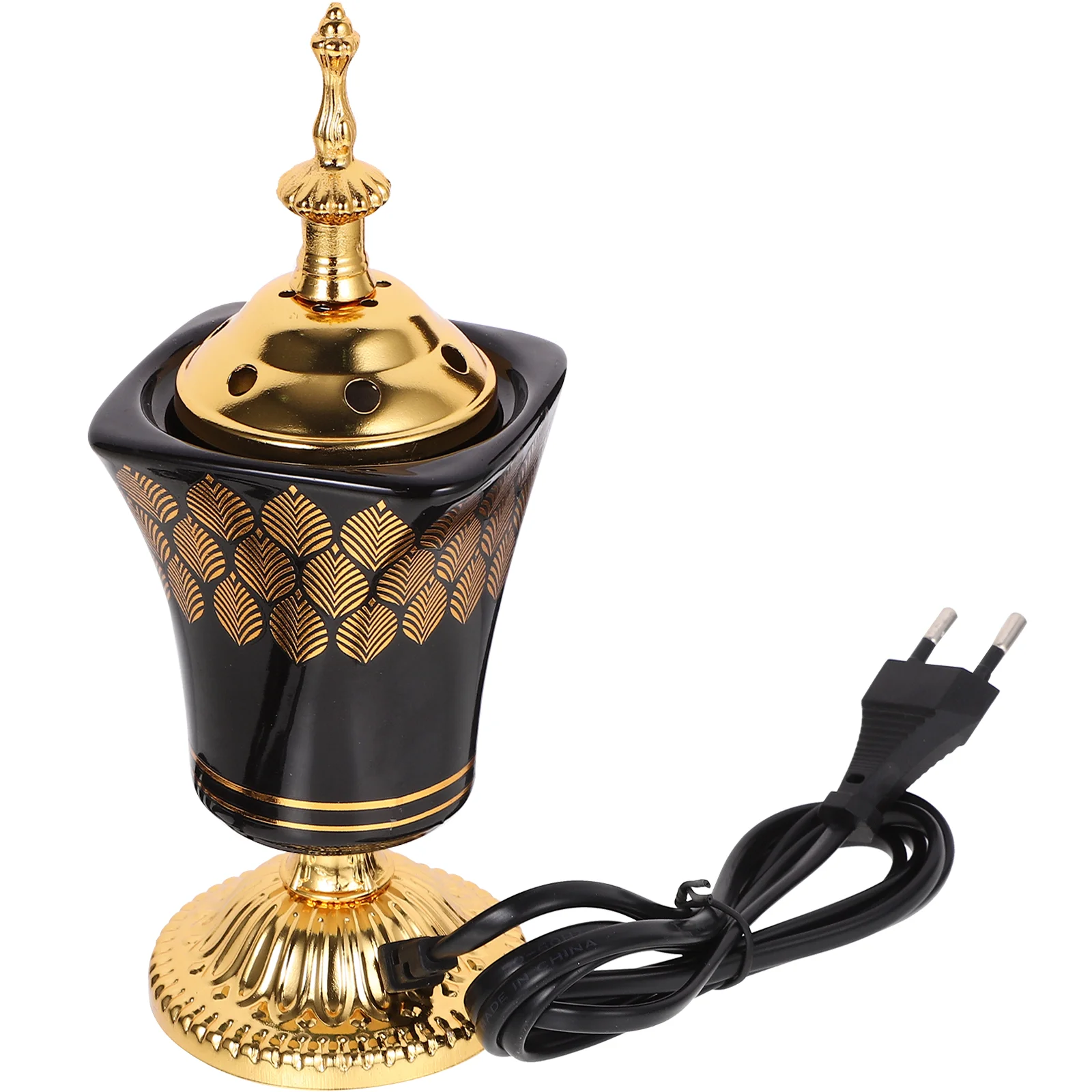 

Electric Ceramic Incense Burner Arabia Charcoal Bakhoor Censer Middle East Sandalwood Fragrance Stove Home Decoration US/EU Plug