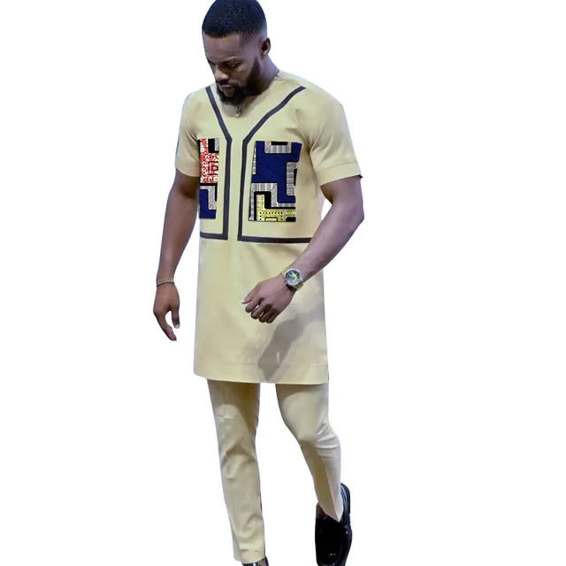 Shola Short Sleeve Dashiki and Print Outfit