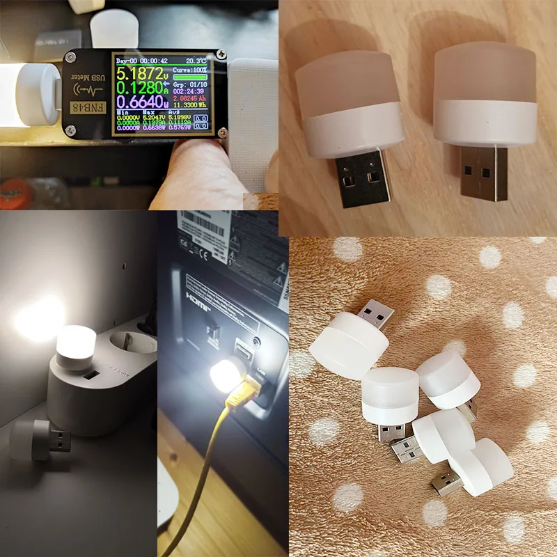 2/1pcs USB Light LED Usb Lamp Eye Protection Reading Light Computer Reading Lamp Mobile Power Charging Book Lamps Night
