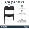 Folding Plastic Chair with 350-Pound Capacity - Black, 6-Pack, Dining Room Chairs 4