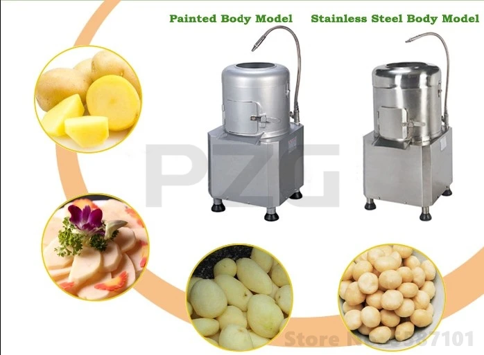 Description Picture 4 of itemElectric Automatic 8kg 15kg 30kg Root Vegetable Skin Peeler Potato Carrot Peeling Washing Machine Potato Skin Removing Machine