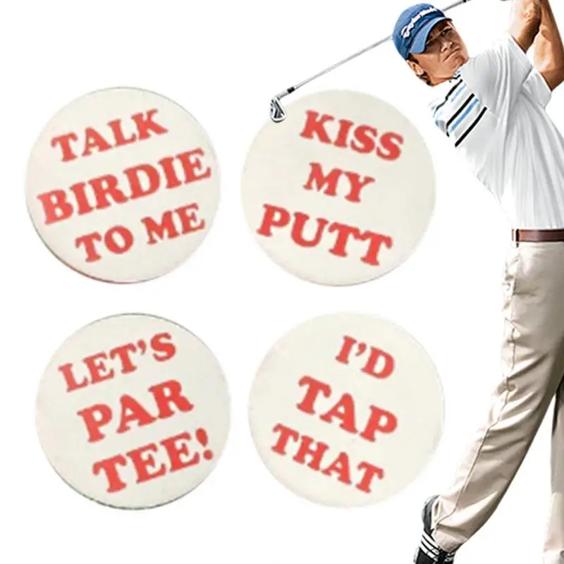 

Fun Golf Ball Marker 4PCS Novelty Humorous Golf Ball Markers Adult Humor & Funny Pun Designs Golf Ball Marker Hat Clip Golf