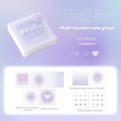 Multifunctional Self - Adhesive Sticky Notes - Portable Note Markers and Easy - to - Use Notepad (112 Sheets) (Purple)