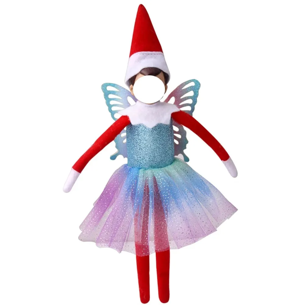 4 Styles of Butterfly Skirts Christmas Pattern Style 11.5Inch Barbis&30Cm Elf Doll Clothing Accessories,Girl's Toy Gift