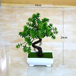 Elegant Potted Bonsai with Lifelike Flowers - Ideal Table Ornament (07)