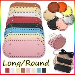 Fashion PU Leather Handbag Bottom With Holes Rivet For Knitting Bag DIY Handmade Women Shoulder Crossbody Bags Accessories