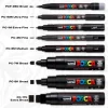 UNI POSCA PC-17K Marker Graffiti Paint Pen Art Markers POP Wide Tips 15mm Fabric Pen Art Supplies Broad Coloring Markers 6
