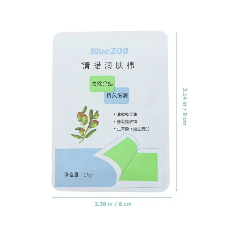 20 PCS Wax Removal Wipes Waxing Strips Hair Removal Wipes Hand Wash Prep Swab Wet Travel Oil Waxing Hair Strips Remover Pads